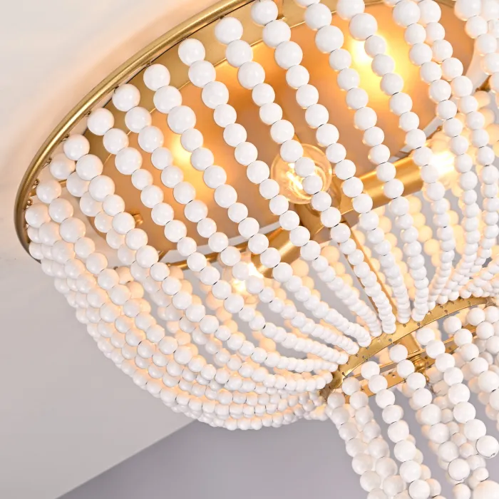Люстра JACQUELINE CLEAR FLUSH-MOUNT brass от ImperiumLoft