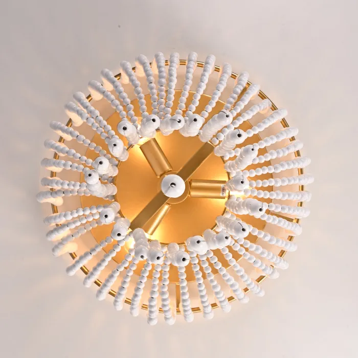 Люстра JACQUELINE CLEAR FLUSH-MOUNT brass от ImperiumLoft