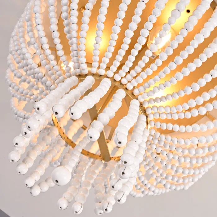 Люстра JACQUELINE CLEAR FLUSH-MOUNT brass от ImperiumLoft