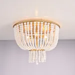 Люстра JACQUELINE CLEAR FLUSH-MOUNT brass от ImperiumLoft