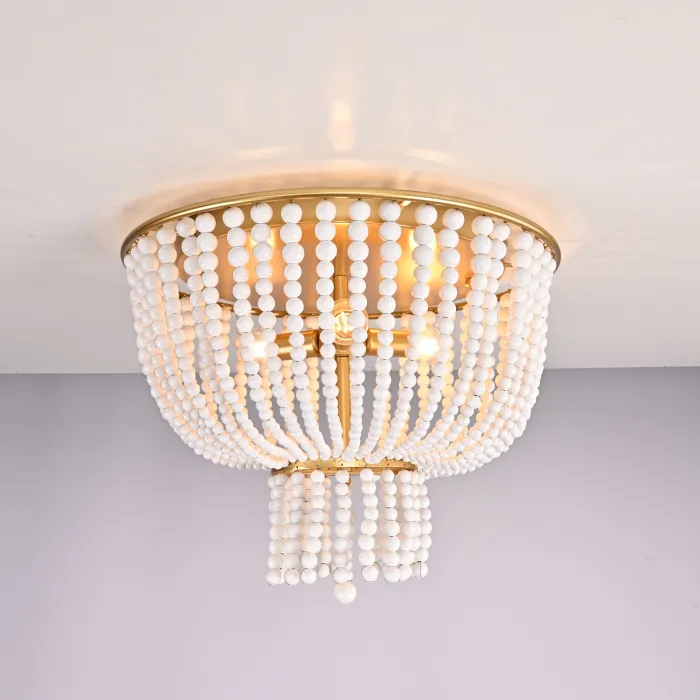 Люстра JACQUELINE CLEAR FLUSH-MOUNT brass от ImperiumLoft