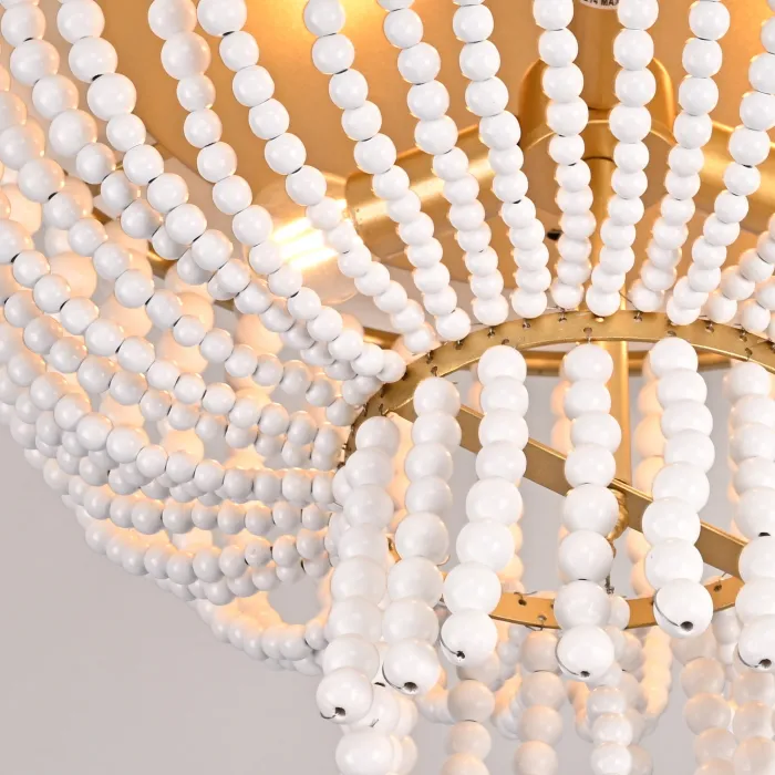 Люстра JACQUELINE CLEAR FLUSH-MOUNT brass от ImperiumLoft