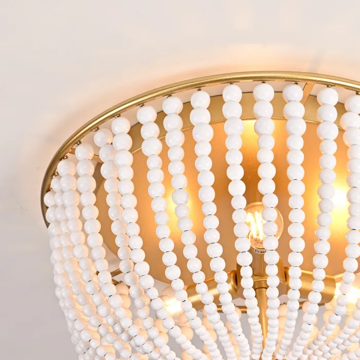 Люстра JACQUELINE CLEAR FLUSH-MOUNT brass от ImperiumLoft