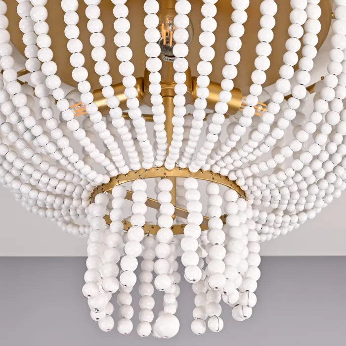Люстра JACQUELINE CLEAR FLUSH-MOUNT brass от ImperiumLoft