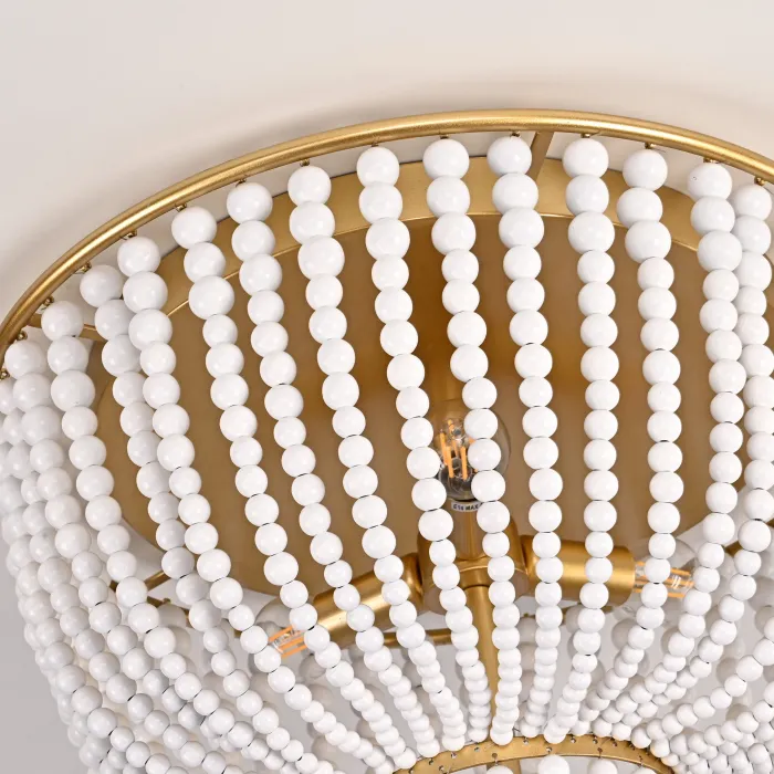 Люстра JACQUELINE CLEAR FLUSH-MOUNT brass от ImperiumLoft