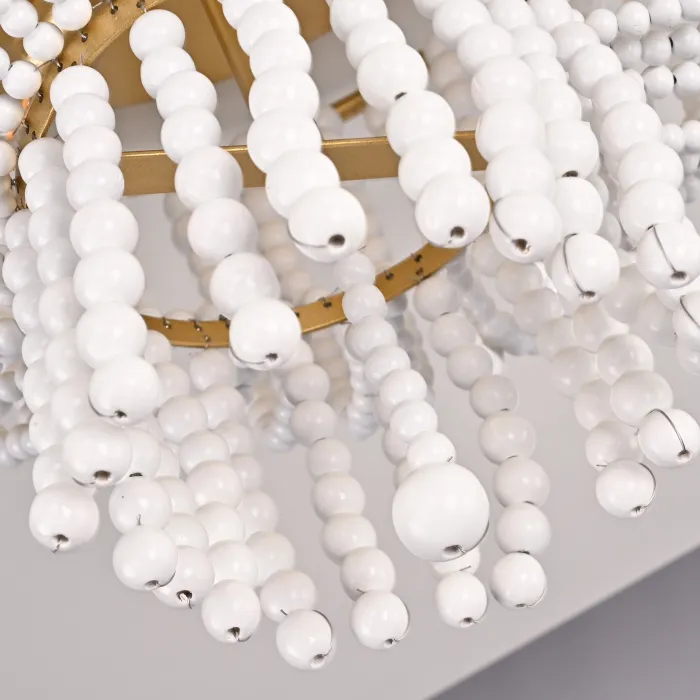 Люстра JACQUELINE CLEAR FLUSH-MOUNT brass от ImperiumLoft