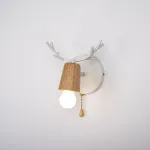 Бра с рожками DEER A SWITCH White/Light wood