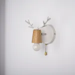 Бра с рожками DEER A SWITCH White/Light wood