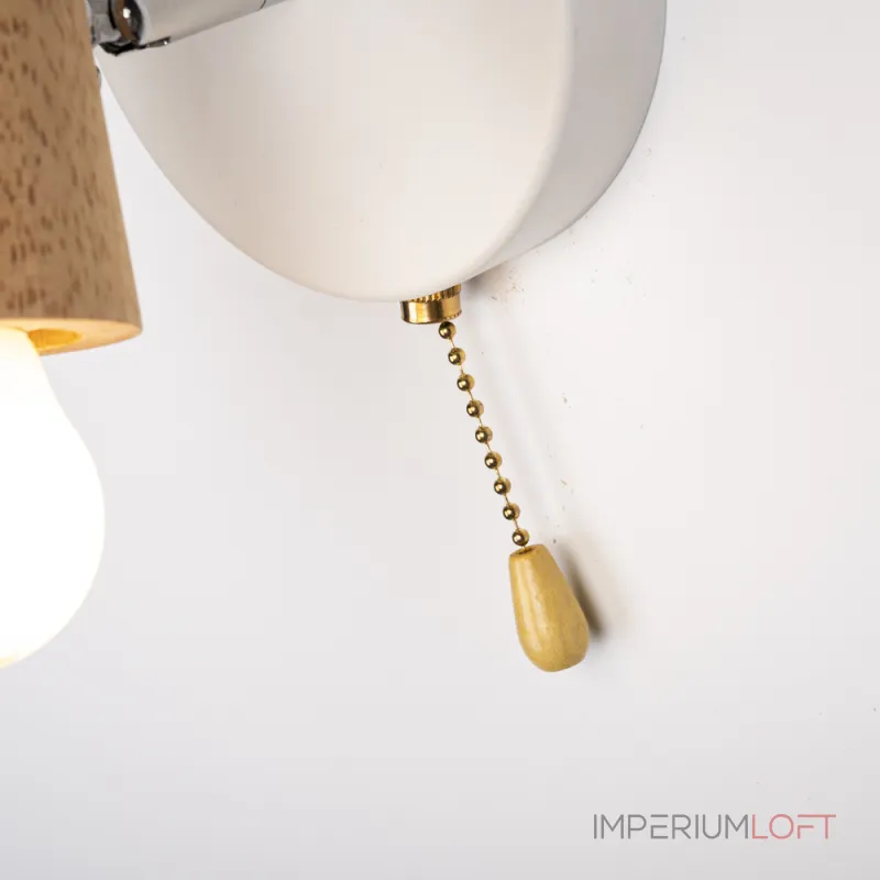 Бра с рожками DEER A SWITCH White/Light wood