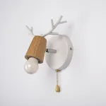 Бра с рожками DEER A SWITCH White/Light wood