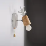 Бра с рожками DEER A SWITCH White/Light wood