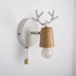 Бра с рожками DEER A SWITCH White/Light wood