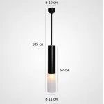 Подвесной светодтодный светильник Tevra Black D11 от ImperiumLoft
