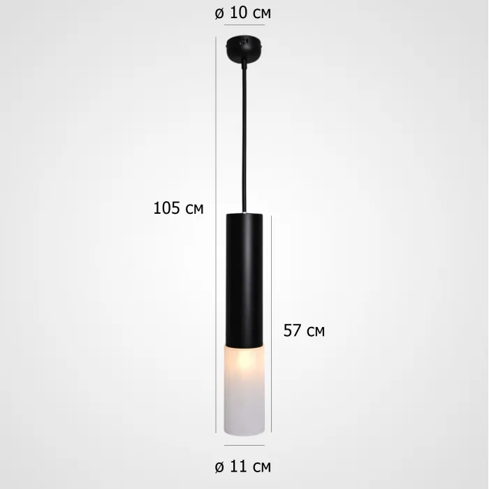 Подвесной светодтодный светильник Tevra Black D11 от ImperiumLoft