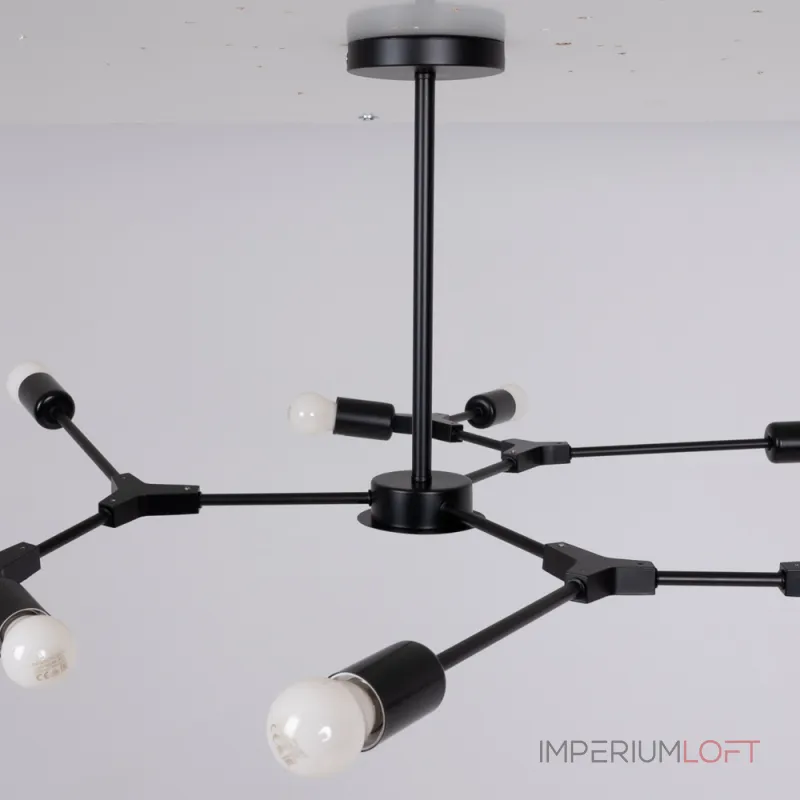 Люстра на штанге LATE D103 Black от ImperiumLoft
