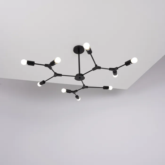 Люстра на штанге LATE D103 Black от ImperiumLoft