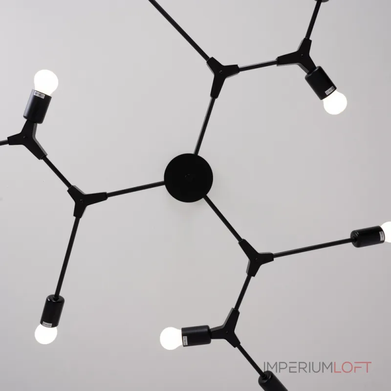 Люстра на штанге LATE D103 Black от ImperiumLoft