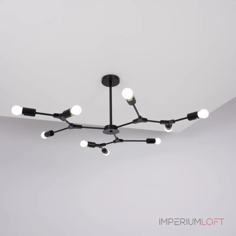 Люстра на штанге LATE D103 Black от ImperiumLoft