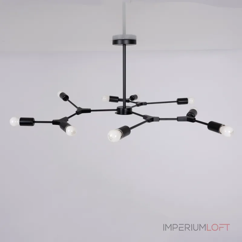 Люстра на штанге LATE D103 Black от ImperiumLoft