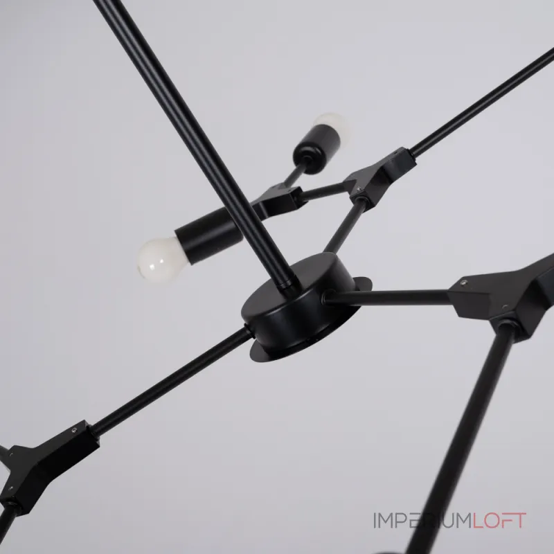 Люстра на штанге LATE D103 Black от ImperiumLoft
