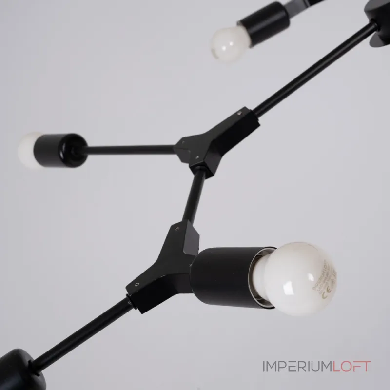 Люстра на штанге LATE D103 Black от ImperiumLoft