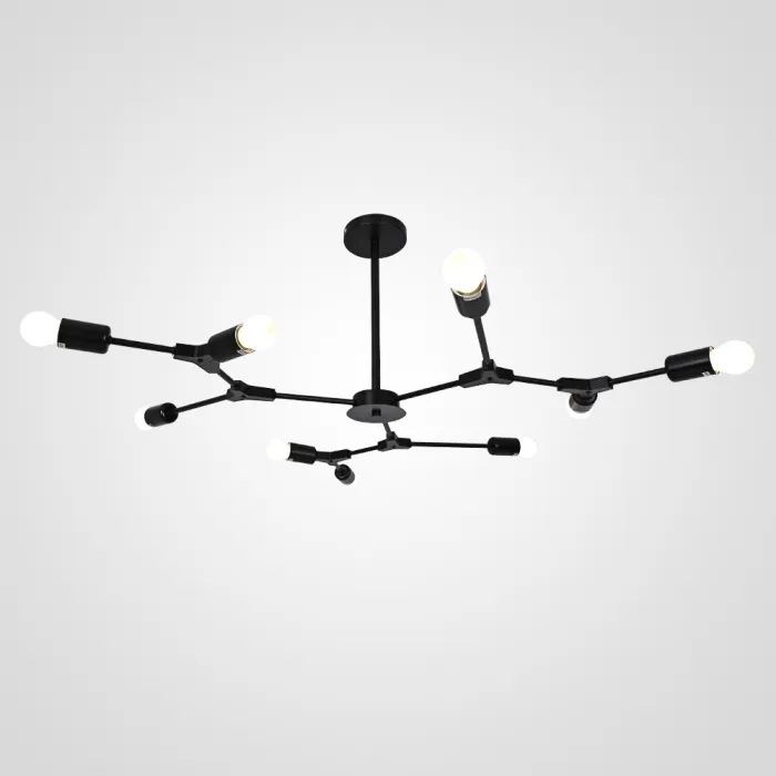 Люстра на штанге LATE D103 Black от ImperiumLoft