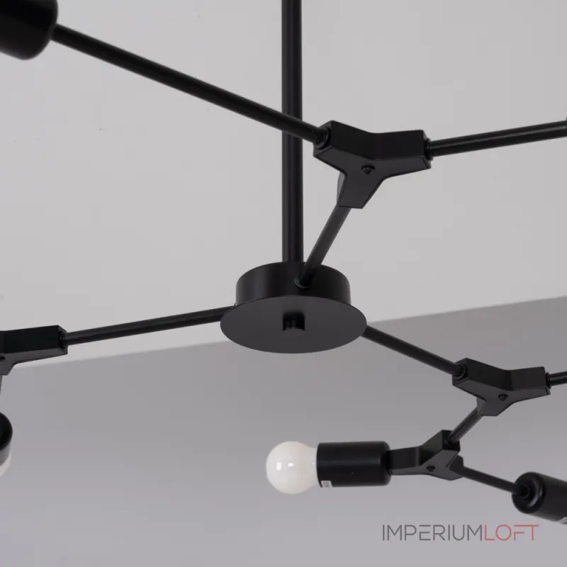Люстра на штанге LATE D103 Black от ImperiumLoft