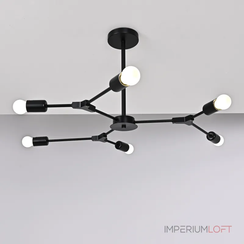 Люстра на штанге LATE D86 Black