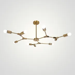 Люстра на штанге LATE D103 Gold