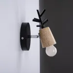 Бра с рожками DEER A Wood/Black
