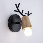 Бра с рожками DEER A Wood/Black