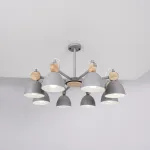 Люстра на штанге ROLLA 8 Gray