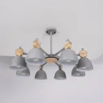 Люстра на штанге ROLLA 8 Gray