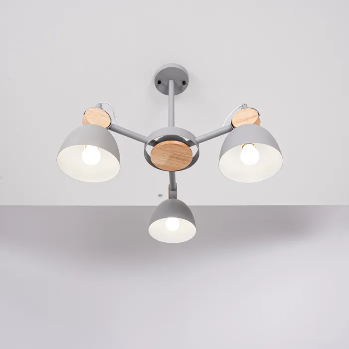 Потолочная люстр на штанге ROLLA 3 Gray от ImperiumLoft