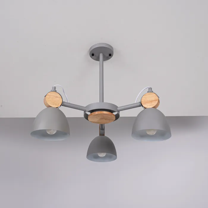 Потолочная люстр на штанге ROLLA 3 Gray от ImperiumLoft
