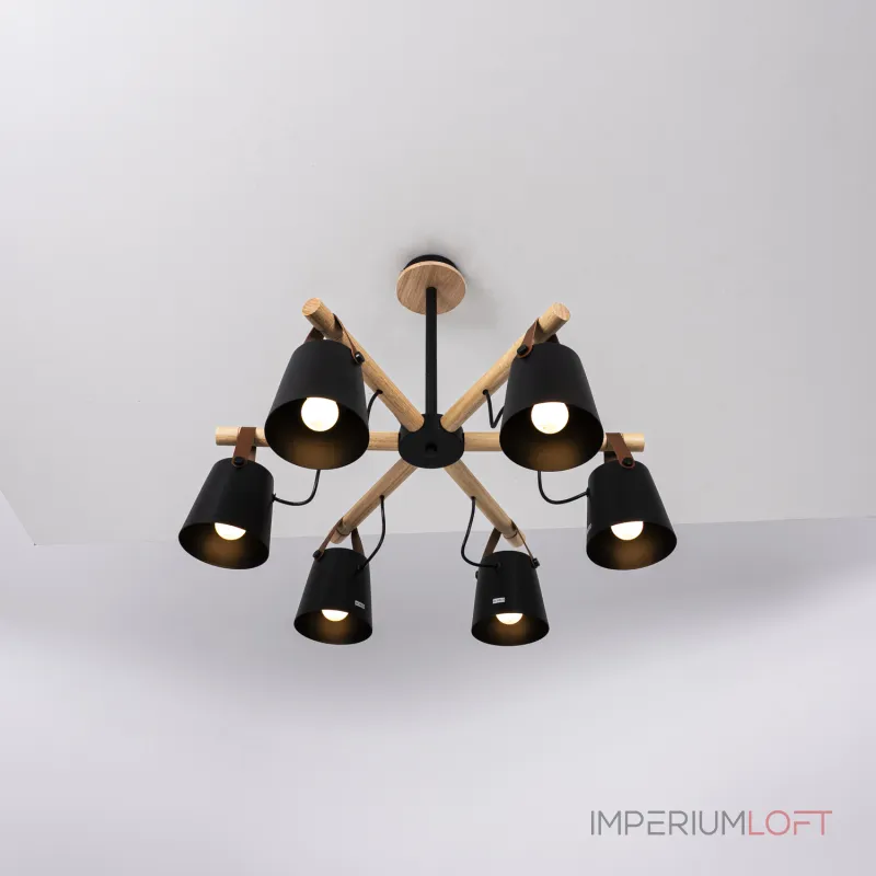 Люстра на штанге NATURA C6 black