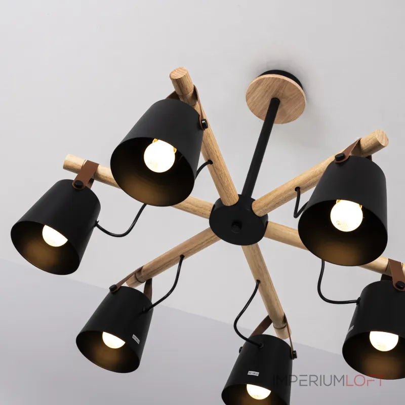 Люстра на штанге NATURA C6 black