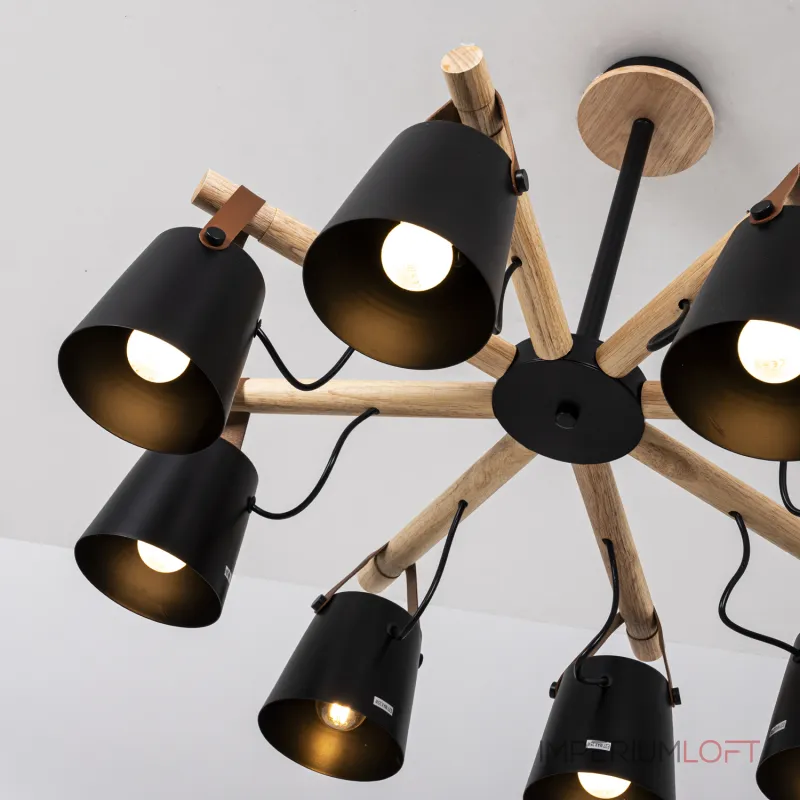 Люстра на штанге NATURA C8 black Люстра на штанге NATURA C8 black