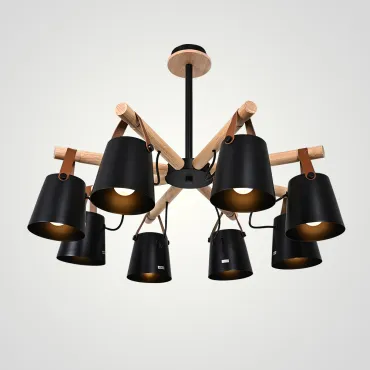 Люстра на штанге NATURA C8 black