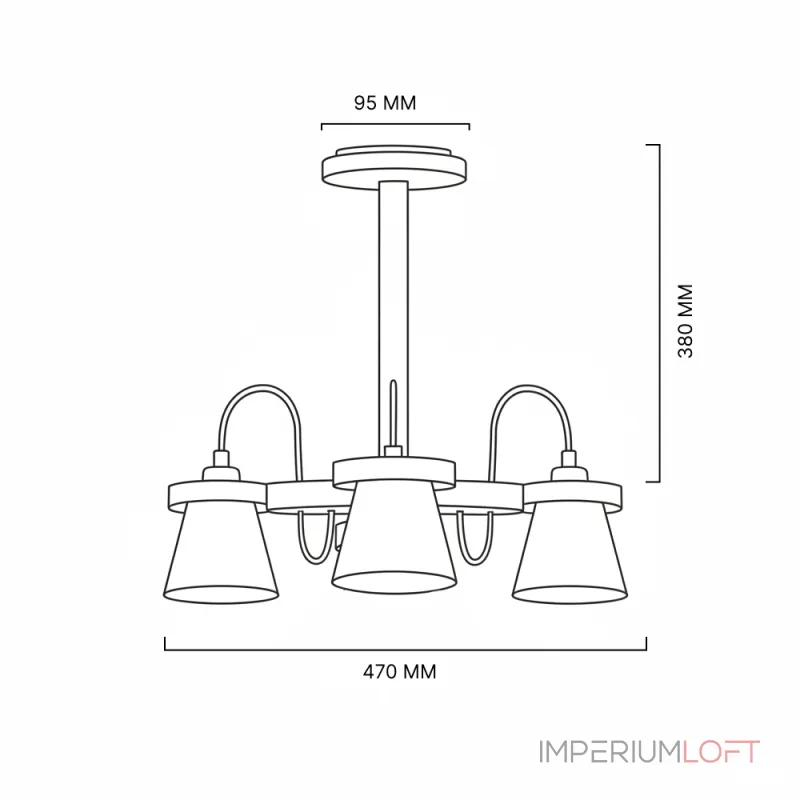Люстра на штанге NATURA B3 White