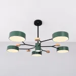 Люстра на штанге MEADE 6 lamps Green
