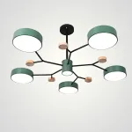Люстра на штанге MEADE 6 lamps Green