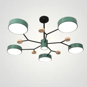 Люстра на штанге MEADE 6 lamps Green
