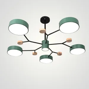 Люстра на штанге MEADE 6 lamps Green