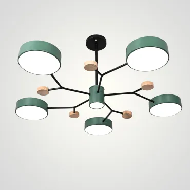 Люстра на штанге MEADE 6 lamps Green