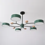 Люстра на штанге MEADE 6 lamps Green