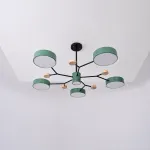 Люстра на штанге MEADE 6 lamps Green