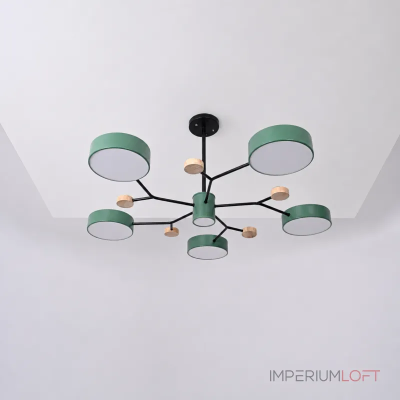 Люстра на штанге MEADE 6 lamps Green Люстра на штанге MEADE 6 lamps Green