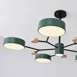 Люстра на штанге MEADE 6 lamps Green