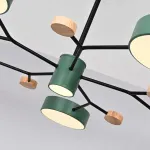 Люстра на штанге MEADE 6 lamps Green
